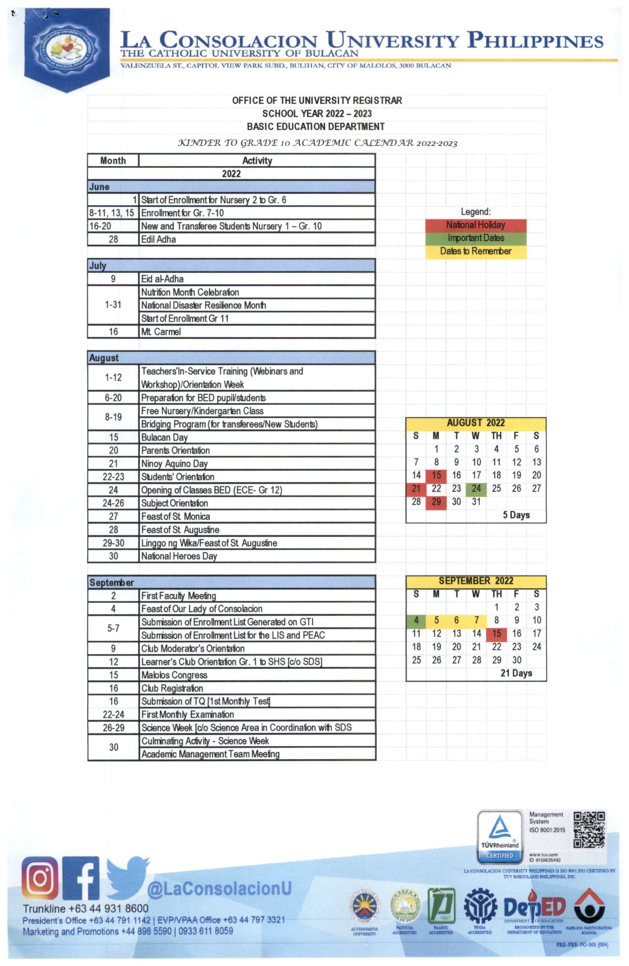 La Consolacion University Philippines La Consolacion University Philippines